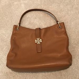Tory Burch Cognac Brown Leather Hobo